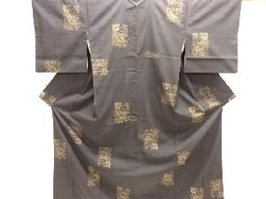 花丸文様織り出し手織り紬着物